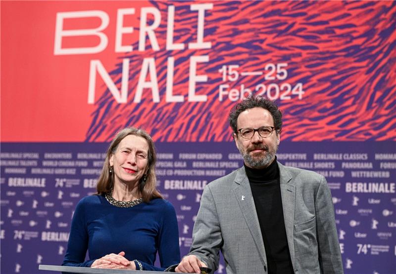 Was werden die Highlights der Berlinale 2024? Das Leitungs-Duo der Berlinale, Mariette Rissenbeek, Geschäftsführerin, und Carlo Chatrian, künstlerischer Direktor.