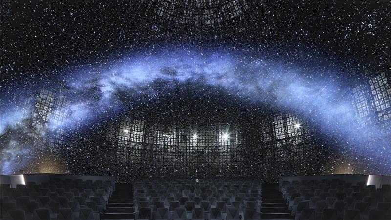 Das Planetarium in Prag nutzt selbstleuchtende Lichtquellen anstatt Projektoren.