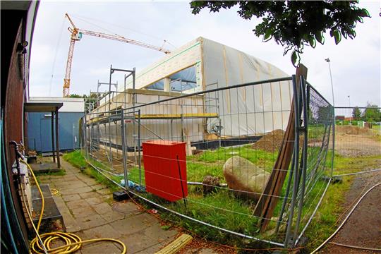Das Richtfest für seine neue Mehrzweckhalle hat Hahndorf schon Ende August gefeiert. Archivfoto: Epping