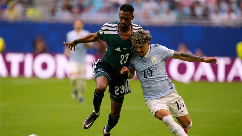 Das Spiel zwischen Uruguay und Saudi-Arabien war hart umkämpft.