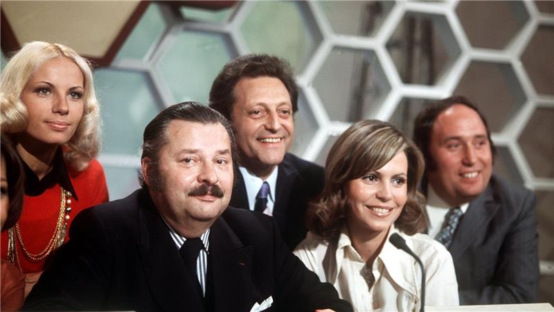 Das Team der ZDF-Quizsendung „Dalli Dalli“.