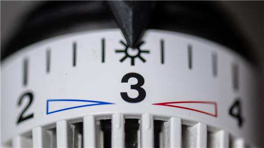 Das Thermostat einer Heizung.