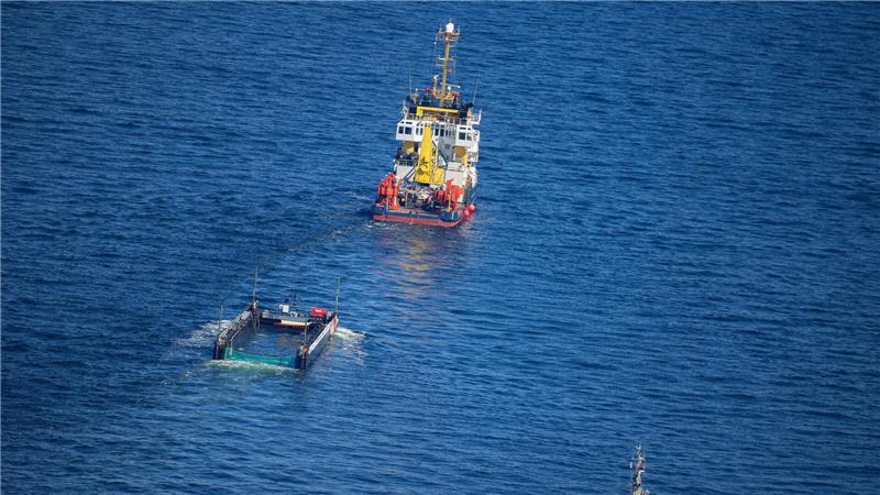 Das Transportschiff hat die Nordsee noch nicht erreicht.