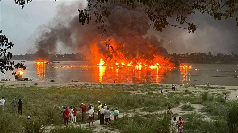 Das Unglück passierte beim Umladen von Treibstoff.