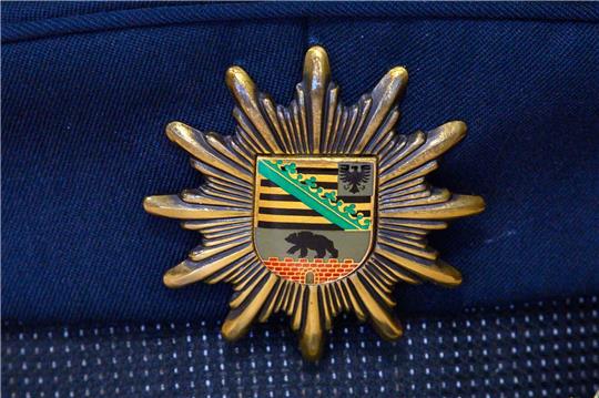 Das Wappen der Landespolizei von Sachsen-Anhalt.