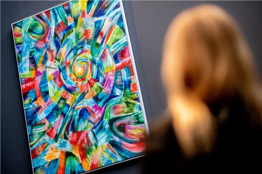 Das Werk «Vortex 1» von Künstler Jan Pleitner hängt in der Kunsthalle Emden.