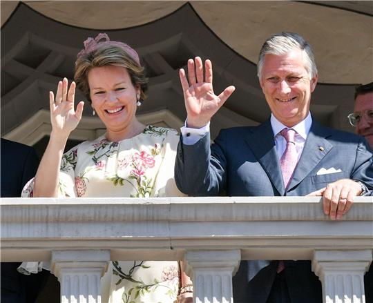 Das belgische Königspaar Philippe und Mathilde bei einem Besuch der Lutherstadt Wittenberg.