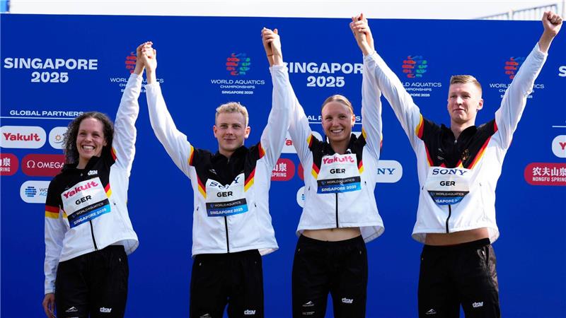Wellbrock dominiert: Mit vier Gold „Geschichte geschrieben“ Das deutsche Team hat Grund zur Freude.
