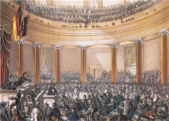 Das erste deutsche Parlament: Vor 175 Jahren tagten die Abgeordneten in der Frankfurter Paulskirche. Foto: Privat