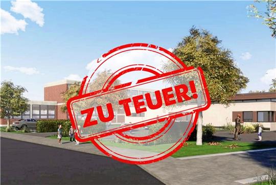 Das geplante Kultur- und Bildungszentrum an der Kösliner Straße soll aus Kostengründen nicht gebaut werden. Montage: GZ
