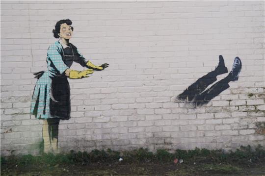 Experte: Banksy erschwert Kommerzialisierung seiner Werke Das neue Kunstwerk des Straßenkünstlers Banksy - zu sehen im britischen Margate - hat den Titel «Valentine's Day Mascara».