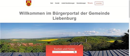Das wird die Startseite des neuen Bürgerportals der Gemeinde sein, die ab 1. August die Liebenburgerinnen und Liebenburger erreichen können. Quelle: Gemeinde