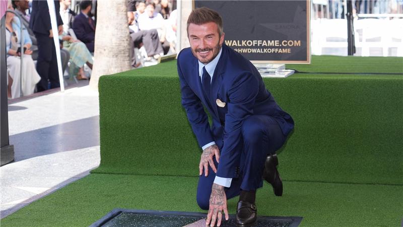 Victoria Beckham sorgt mit Spice-Girls-Spruch für Lacher David Beckham freute sich über seinen Stern.