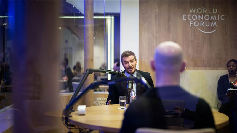 David Beckham ist derzeit beim Weltwirtschaftsforum in Davos. 