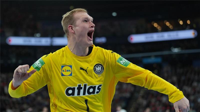 „Das erste Endspiel“: Handball-Team eröffnet Medaillenjagd David Späth ist der Emotionale im Team der deutschen Handballer.