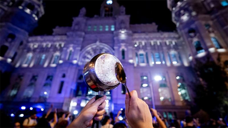 87-jährige Spanierin stirbt zwei Wochen nach Zwangsräumung Demonstranten in Spanien fordern bezahlbaren Wohnraum. (Archivbild)