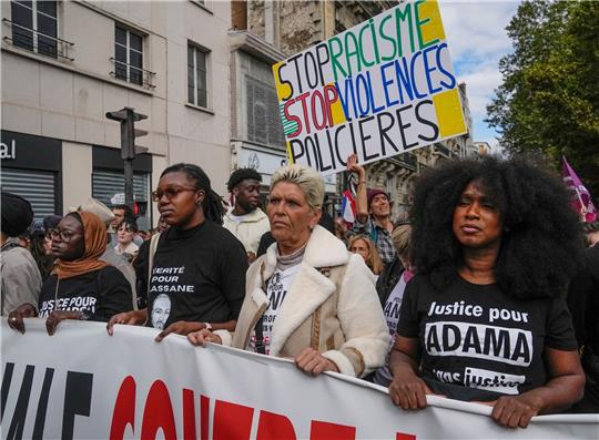 Demonstration gegen Polizeigewalt in Paris.