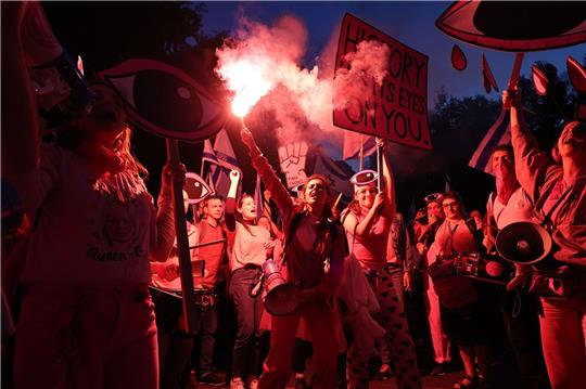 Demonstration gegen die israelische Regierung in Tel Aviv.