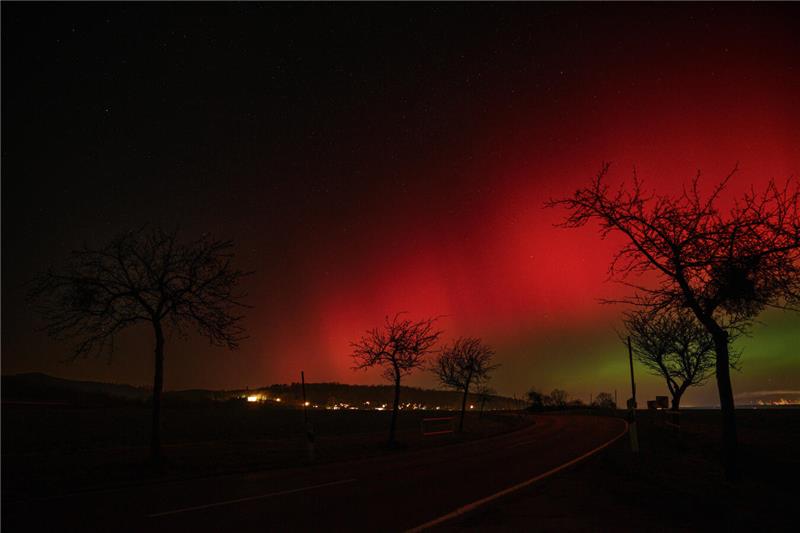Dennis Ozolins hat die Polarlichter über Liebenburg fotografiert.