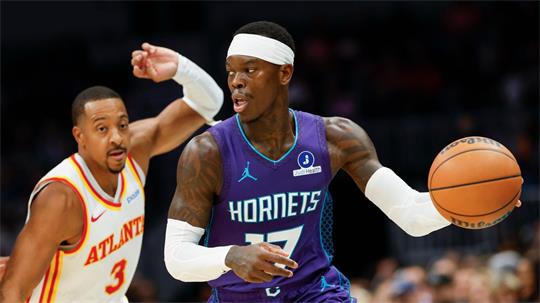 Dennis Schröder (r.) tat sich gegen sein Ex-Team aus Atlanta schwer.