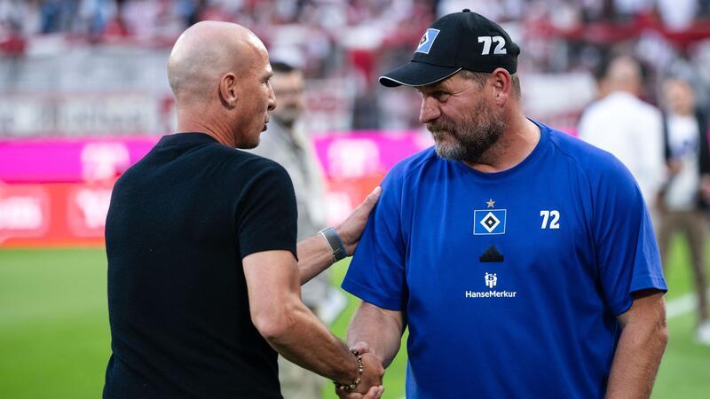 Der 1. FC Köln mit Trainer Gerhard Struber (l) und der Hamburger SV mit Coach Steffen Baumgart eröffneten die Saison in der 2. Fußball-Bundesliga.