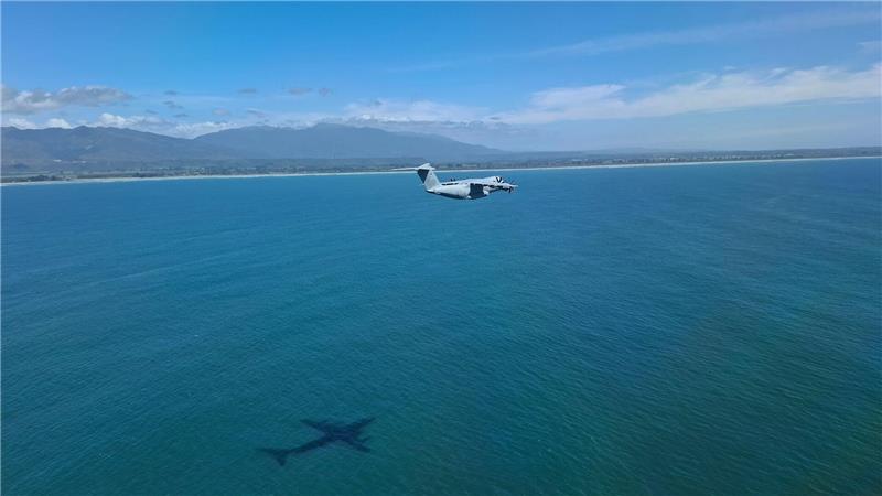 Warum die Luftwaffe in Neuseeland war Der A400M während der Übung „Tuhono Rangi“ in Neuseeland. (Handout)