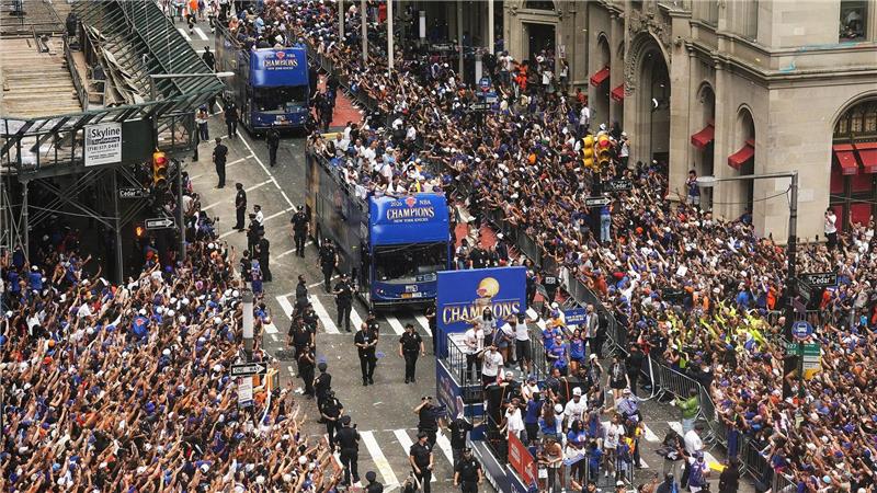Der Andrang zur Knicks-Parade in New York war riesig. 