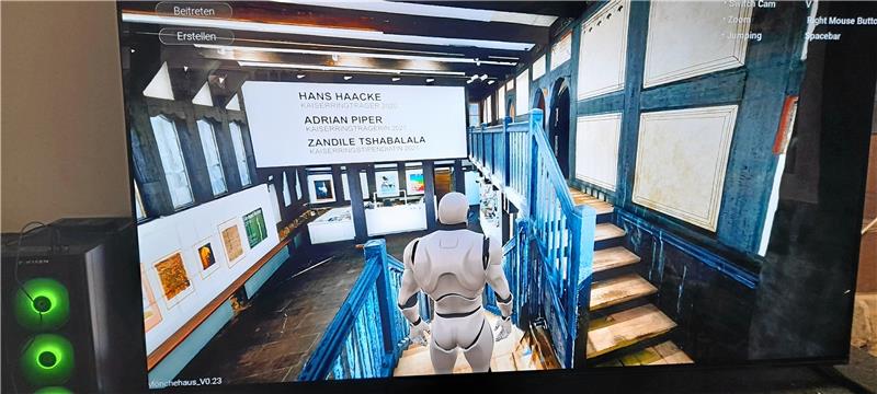 Goslar: Virtueller Museums-Besuch in der Vergangenheit Der Anfang ist gemacht: Die Ausstellung von Hans Haacke, Kaiserringträger des Jahres 2020, und Zandile Tshabalala, Kaiserringstipendiatin des Jahres 2021, sind digitalisiert und können räumlich nacherlebt werden. Ob das 3D-Archiv von hier an lückenlos wird, hängt an der weiteren Finanzierung und am Einverständnis der Künstler. Fotos: Kempfer