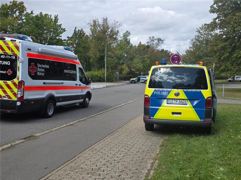 Der Bereich um das Schulgebäude wurde abgesperrt und die Goldene Aue wurde evaku...