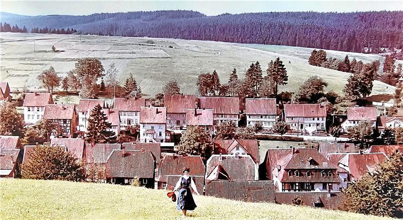 Der Blick vom Mühlenberg auf den Glockenberg 1950. Foto: Ahrens-Archiv