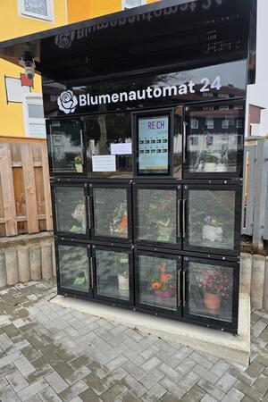 Der Blumenautomat bei der Gärtnerei Reich.