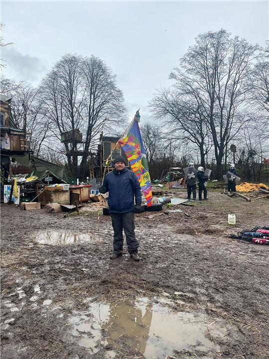 Der Braunschweiger Aktivist Jens Sander protestiert aktuell in Lützerath. Foto: Privat