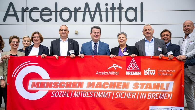 Bundesarbeitsminister Heil: „Keine Zukunft ohne Stahl“ Der Bundeswirtschaftsminister sicherte seine Unterstützung zu.