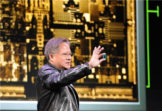Der Chef des Chipspezialisten Nvidia, Jensen Huang, Im Januar 2018 auf der  Technik-Messe CES.