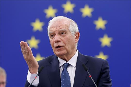 Der EU-Außenbeauftragte Josep Borrell trifft sich in Brüssel mit den EU-Außenministern.