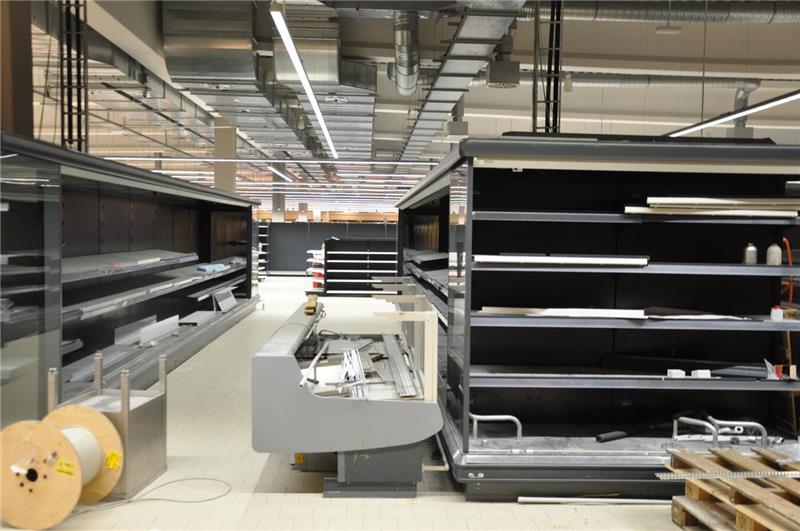 Der Edeka im ehemaligen Kaufland wird umgebaut.