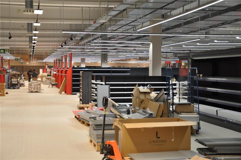 Der Edeka im ehemaligen Kaufland wird umgebaut.