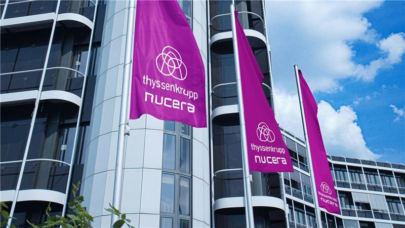 Thyssenkrupp: Börsengang von Wasserstoff-Tochter im Sommer Der Erlös des Nucera-Börsengangs soll zum Ausbau des Geschäfts mit der alkalischen Wasserelektrolyse verwendet werden.