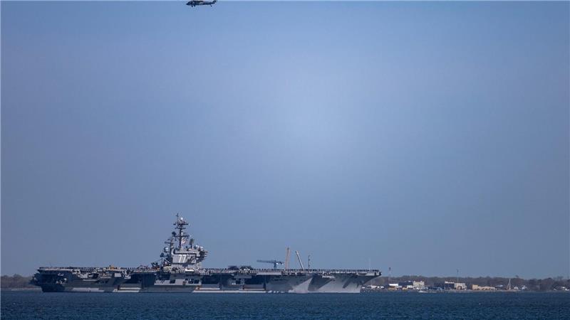 Der Flugzeugträger „USS George H.W. Bush“ ist bereits der dritte der US-Marine in der Krisenregion im Mittleren Osten.