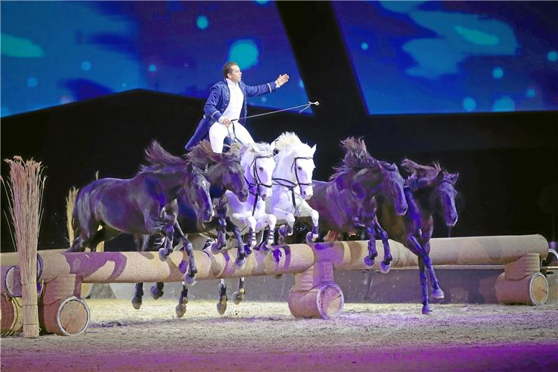 Der Franzose  Lorenzo gehört auch in diesem Jahr wieder zu den absoluten Topstars in der „Nacht der Pferde“ in Hannover. Fotos: Veranstalter