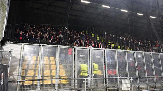 Der Gästeblock war nicht so voll wie geplant.