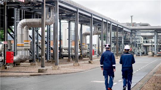 Der Gasspeicher Rehden in Niedersachsen - auch diese Anlage ist derzeit nicht allzu voll. (Archivbild)