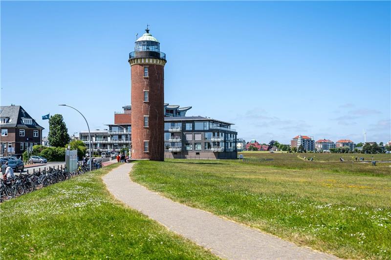 Der «Hamburger Leuchtturm» am Hafen.