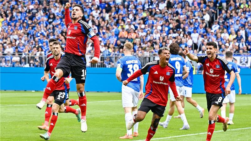 Sieg in Darmstadt: HSV dicht vor Bundesliga-Rückkehr Der Hamburger SV steht dicht vor dem Aufstieg in die Fußball-Bundesliga.
