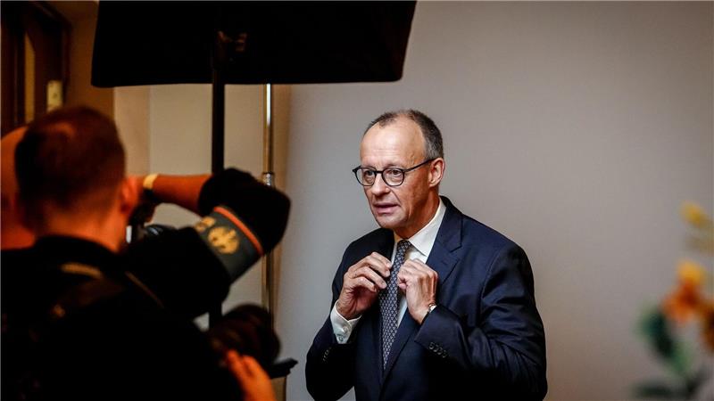 Der Kanzler bei einem Shooting