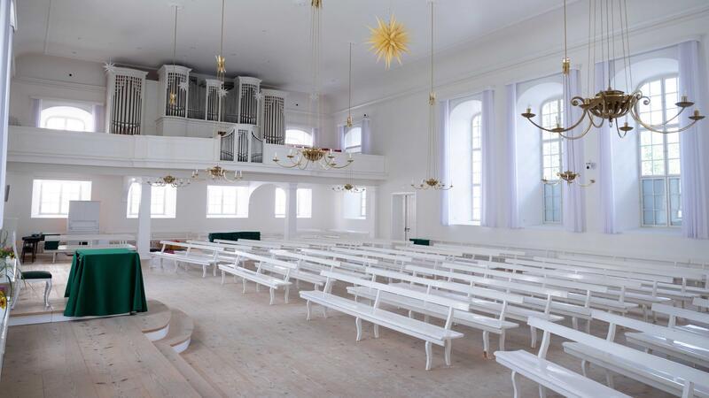 Welterbe Herrnhut: „Eine Idee des Zusammenlebens“ Der Kirchensaal der Herrnhuter Brüdergemeine. (Archivfoto)