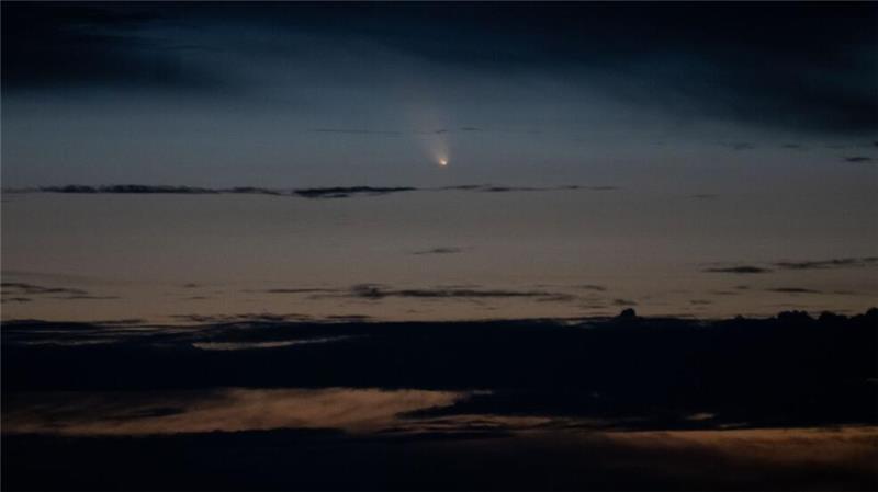 Der Komet „C/2023 A3 Tsuchinshan-Atlas“ ist derzeit nach Sonnenuntergang gut zu sehen.