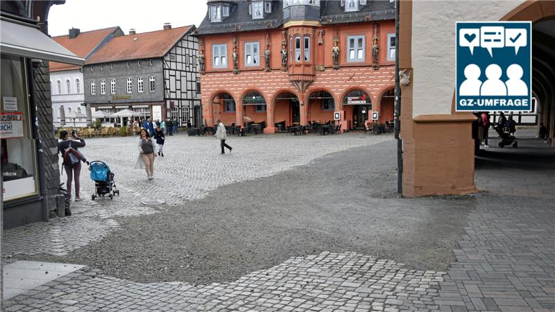 Wie soll der Goslarer Marktplatz umgebaut werden? Stimmen Sie ab! Der Marktplatz soll umgestaltet werden. Foto: Roß