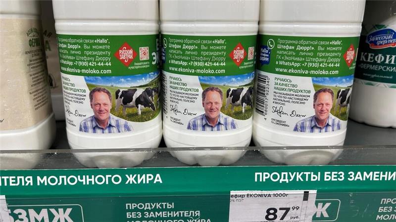 Milchproduzent Dürr erhält Russlands Freundschaftsorden Der Milchproduzent Stefan Dürr ist seit Jahrzehnten in Russland tätig. Man sieht sein Foto auf vielen Verpackungen von Molkereiprodukten. (Archivbild)