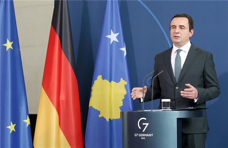 Kosovo stellt Antrag auf Mitgliedschaft in der EU Der Ministerpräsident der Republik Kosovo, Albin Kurti.